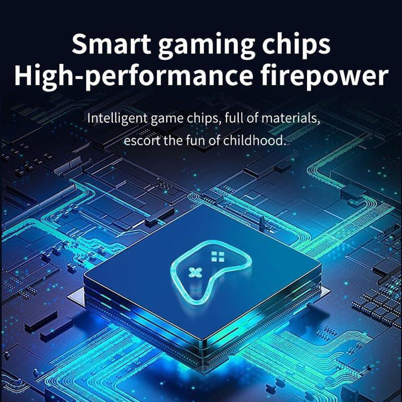 Family Retro Game Console Suitable for All Ages, Includes 2000+ Games, 2 Wireless Controllers, 4K Ultra-High-Definition Output.