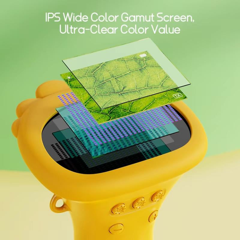 Children'S Handheld Microscope 2-Inch IPS Screen 1000X Magnification HD LED Lighting Mini Microscope Brings Educational Fun